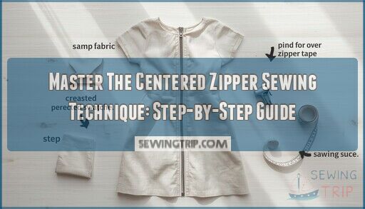 centered zipper sewing technique