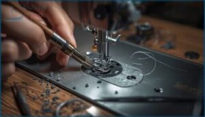 cleaning the bobbin area cleaning the bobbin area