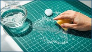 cleaning with mild soap and water cleaning with mild soap and water