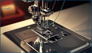 correct thread path and take-up lever correct thread path and take-up lever