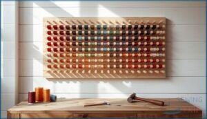 creating thread racks with wooden dowels creating thread racks with wooden dowels