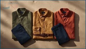 earth tones: olive, tan, terracotta earth tones: olive, tan, terracotta