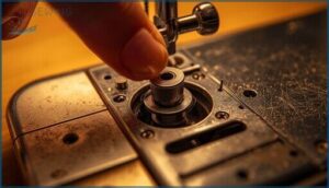 examine bobbin area for issues examine bobbin area for issues