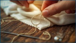 finishing and securing the stitch finishing and securing the stitch