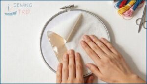 floating fabric on sticky stabilizer floating fabric on sticky stabilizer