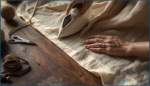 hemming the apron edges neatly hemming the apron edges neatly