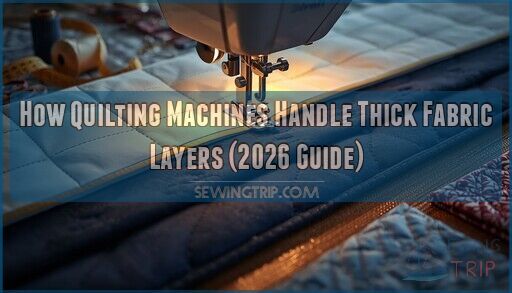 how quilting machines handle thick fabric layers