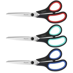 10 Best Scissors for Fabric Cutting (2026) – Sharp, Durable & Precise 10 iBayam 3 Pack 8" Heavy Duty B07YDDX4JL