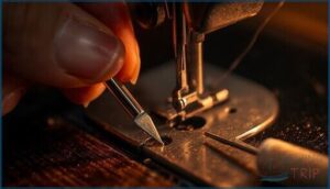 inspect and replace the needle inspect and replace the needle