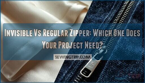 invisible vs regular zipper