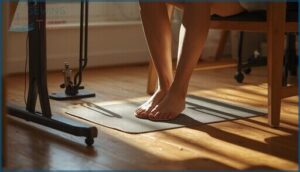 keep feet flat and supported keep feet flat and supported