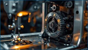 metal frame and internal gears metal frame and internal gears