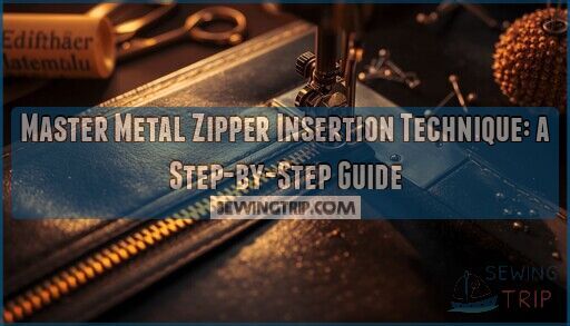 metal zipper insertion technique