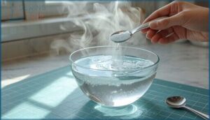 mix soap and warm water mix soap and warm water