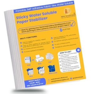 Top 10 Embroidery Stabilizers for Small Businesses (2026) 1 New brothread 6PCS 8.5"x11" Sticky B0CKZ88MFQ