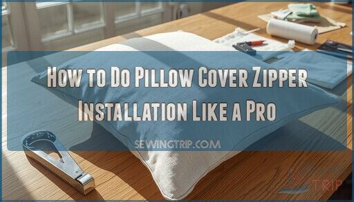 pillow cover zipper installation