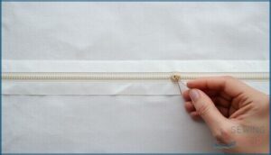 pinning and positioning the zipper pinning and positioning the zipper