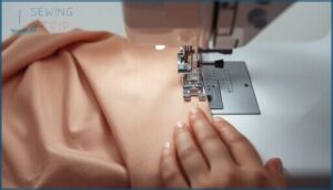 positioning fabric for understitching positioning fabric for understitching