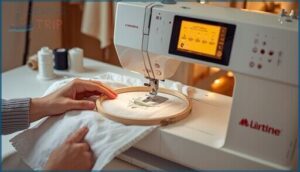 positioning the hoop unit or embroidery arm positioning the hoop unit or embroidery arm