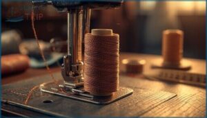 positioning the thread spool positioning the thread spool