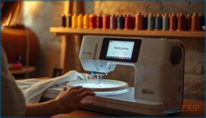 powering on and preparing your embroidery machine powering on and preparing your embroidery machine