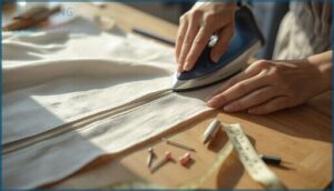 preparing fabric and zipper for installation preparing fabric and zipper for installation