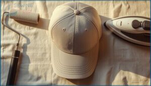 preparing the hat before hooping preparing the hat before hooping