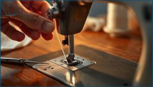 pulling up the bobbin thread pulling up the bobbin thread