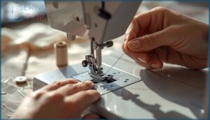 re-threading the machine properly re-threading the machine properly