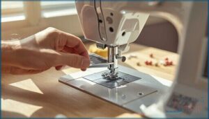 removing the existing presser foot removing the existing presser foot