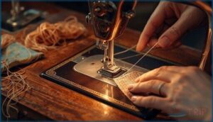 rethreading the upper thread path rethreading the upper thread path