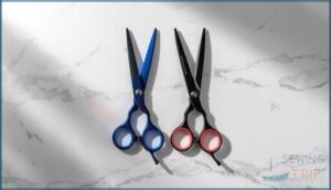 right and left-handed scissors right and left-handed scissors