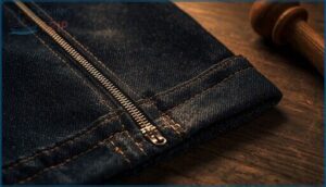 securing and topstitching the fly front securing and topstitching the fly front