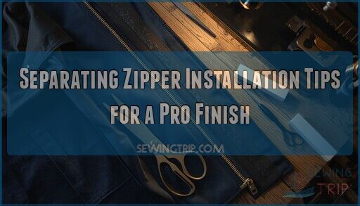 separating zipper installation tips