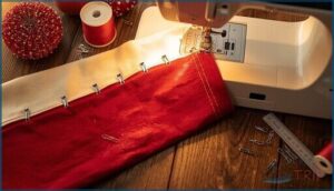 sewing exterior and lining sections sewing exterior and lining sections