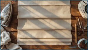 sewing sides, bottom hem, and dowel pockets sewing sides, bottom hem, and dowel pockets