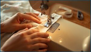 sewing the first seam sewing the first seam