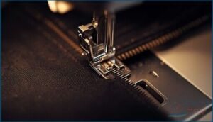 stitch one side with a zipper foot stitch one side with a zipper foot