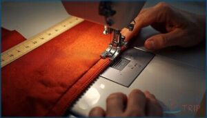 stitch the second side evenly stitch the second side evenly