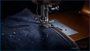 stitching close to the original hemline stitching close to the original hemline