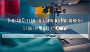 thread cutter on a sewing machine or serger thread cutter on a sewing machine or serger