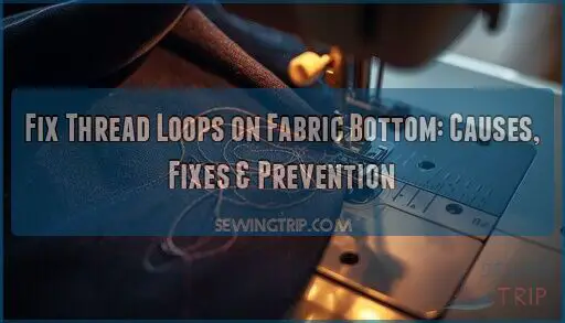 thread loops on fabric bottom