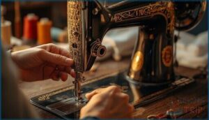 threading a sewing machine threading a sewing machine