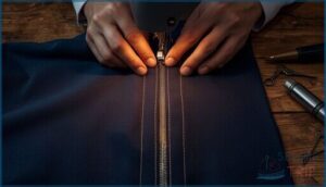 topstitching and securing the centered zipper topstitching and securing the centered zipper