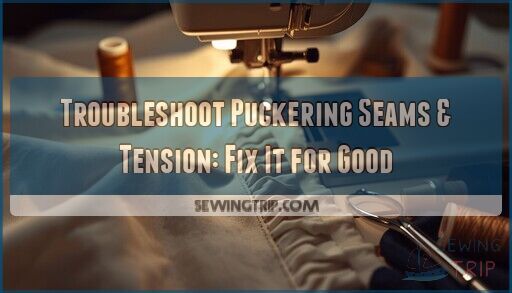 troubleshoot puckering seams tension