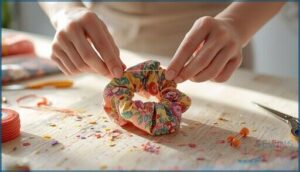 turning and assembling the scrunchie turning and assembling the scrunchie