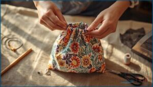 turning the bag right side out turning the bag right side out