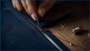 using prick stitch for neat topstitching using prick stitch for neat topstitching