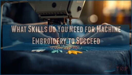 what skills do you need for machine embroidery