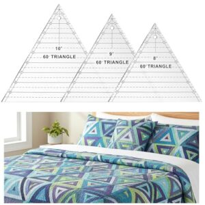 9 Best Quilting Rulers for Home Studio Setups (2026) 3 3 Pcs 60 Degree Triangle B0G249N666